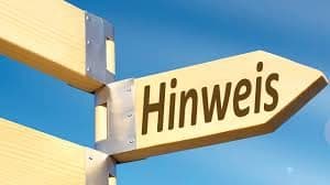 Holzschild Hinweis