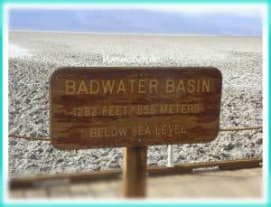 Badwater Basin Schild