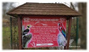 Schild Vogelpark Niendorf