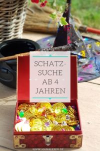 Werbung - eine #schatzsuche für Kinder ab 4 Jahren selbst gestalten - #kindergeburtstag #zaubern #zauberschule #hexenhut #piraten