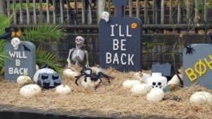 Skelette Halloween im Legoland Billund