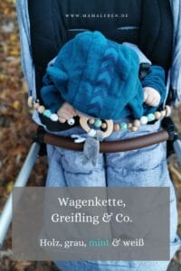 Werbung - #wagenkette #greifling #beissring und #rassel in einer dezenten Linie - #baby #geburt #babyparty #holz 