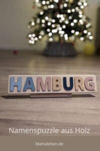 Namenspuzzle aus #holz - #puzzle #nachhaltigegeschenke #geburt #baby #holzspielzeug