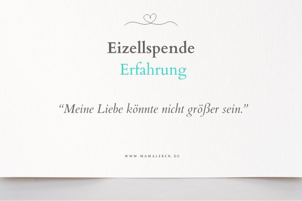 Erfahrung Eizellspende - ein Bericht voller Liebe